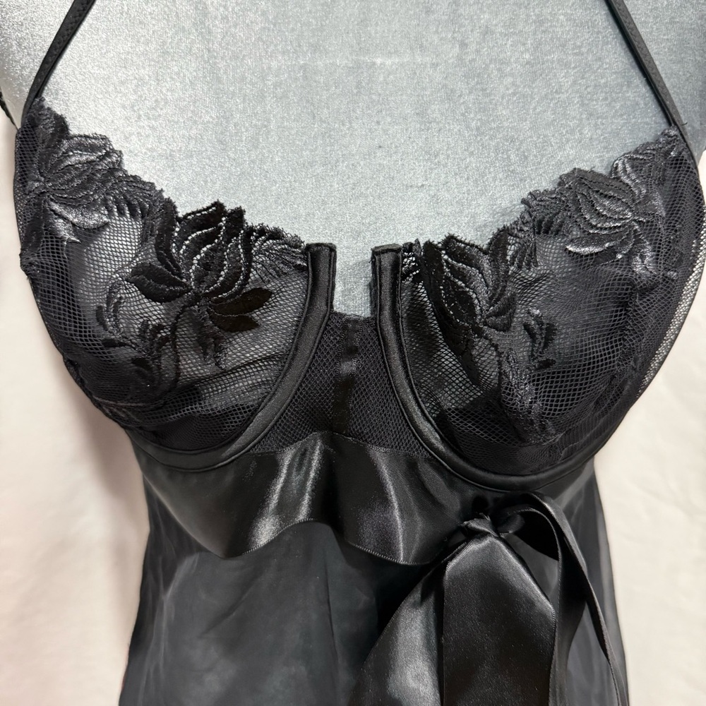 Like New Victoria's Secret Black Sheer Babydoll 36C - Picture 5 of 13